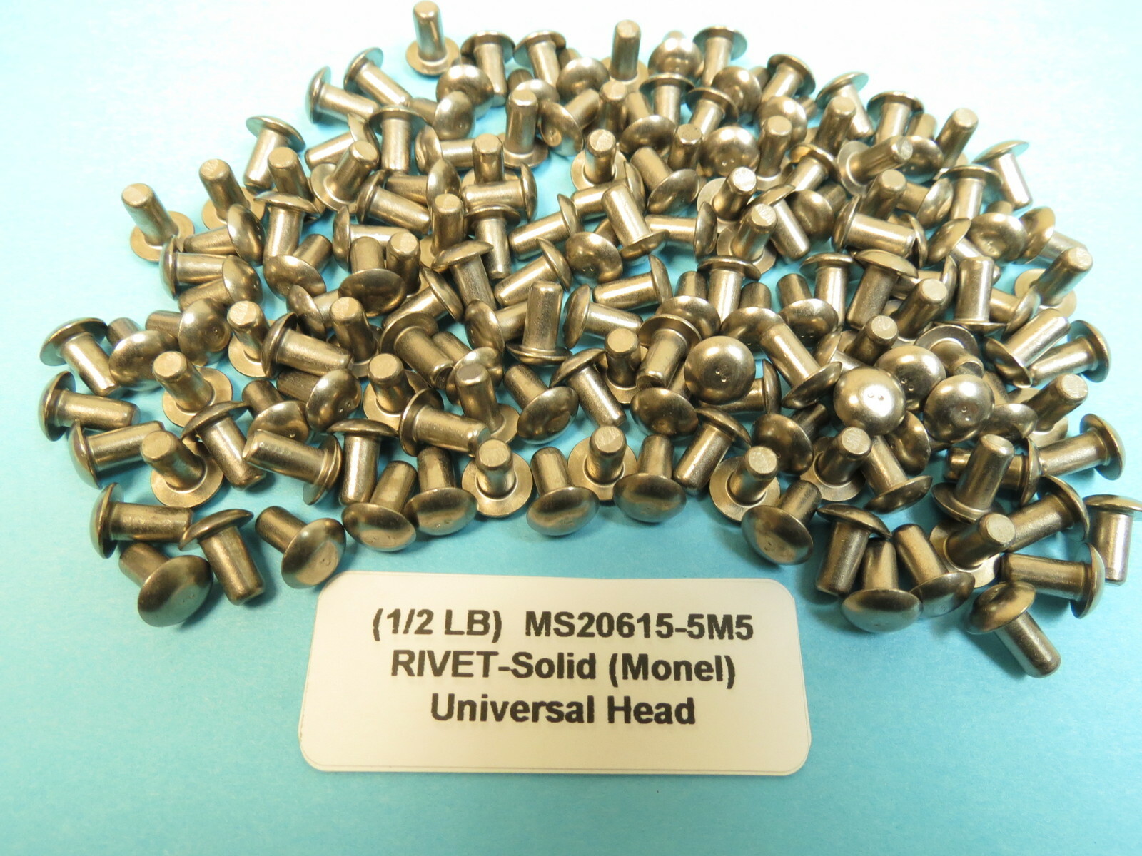 MS206155M5 MONEL Solid Rivet Universal Head Aircraft Aerospace Lot = 1