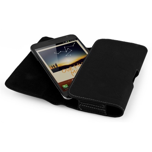 Matt Horizontal Gürtelclip Holster Leder Tasche Etui für Motorola Moto G - Bild 5 von 5