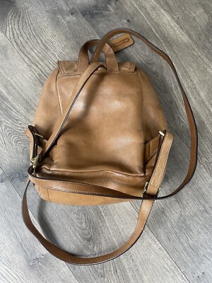 Coach D3W 9858 Legacy Tan Leather Drawstring Backpack | eBay