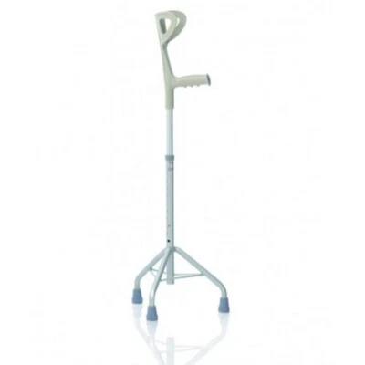 MORETTI Bastone Tripode con Appoggio Antibrachiale Regolabile in Altezza per anziani