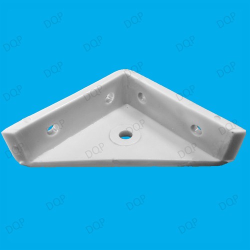8x 50mm 2" Plastic White Cranked Corner Gusset Brace Angle Brackets, Furniture - Picture 5 of 5