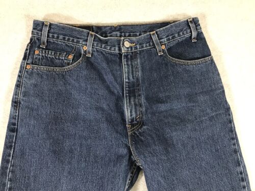 Vtg Levis 505 Mens Jeans 36X32** Straight 01 Black Batwing Paper Tag USA Cowboy - Picture 2 of 12