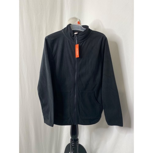 Girl's Medium Fleece Jacket Joe Fresh Black Full Zip Lightweight - Picture 2 of 3