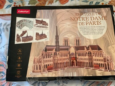 CubicFun 3D Puzzle of Notre Dame de Paris. Moveable Walls to View Interiors