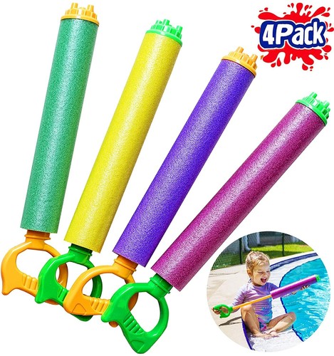 4 Pack Water Blaster Gun Set Soaker Squirt Guns for Kids Pool Shooters Beach Toy - Picture 1 of 7