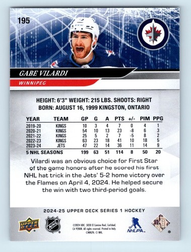 2024-25 UPPER DECK SERIES 1 Base Cards #1-200 Take Your Pick, Complete Your Set - Picture 385 of 395