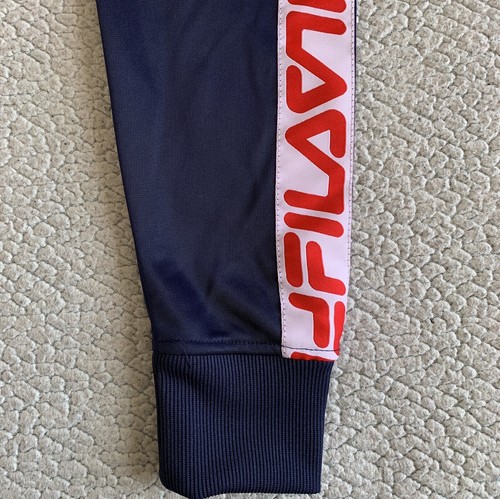 Fila Womens Atheltic Track Full Zip Lined Jacket Logo Navy Blue Size Medium - Picture 7 of 11