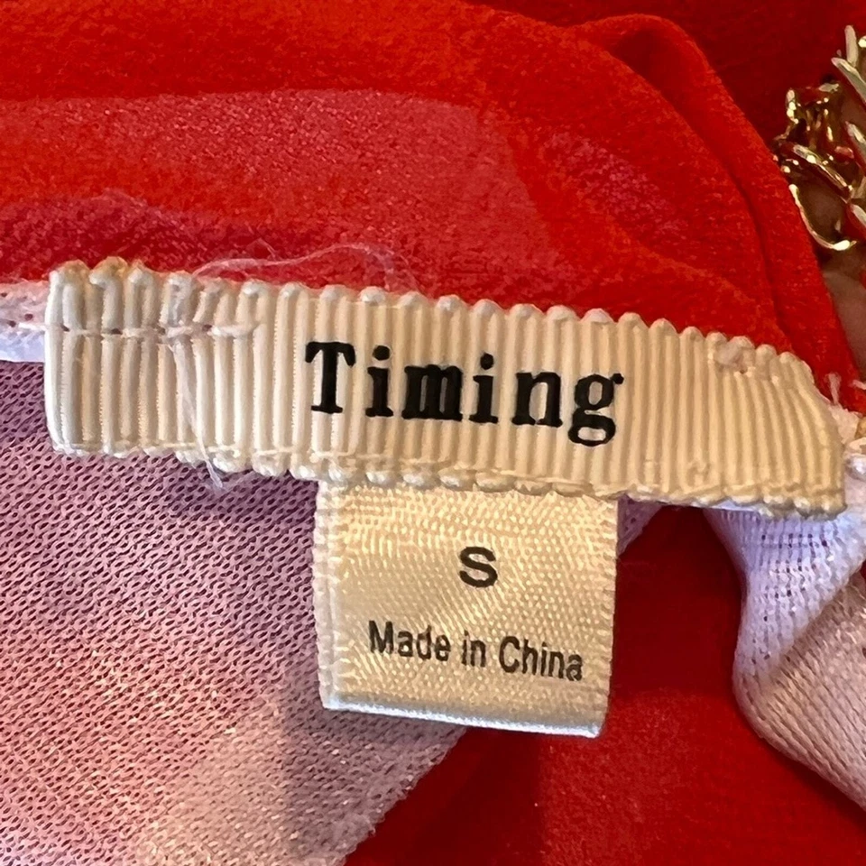 Blusa Timing Estilo Griego Capucha Cuello con Adornos de Cadena Espalda Abierta Talla S Foto 3 de 4