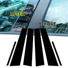 6pcs Gloss Window Door Black Pillar Post Trim Cover For Toyota Camry 2012-2017