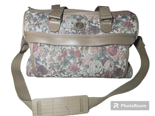 Vintage JORDACHE Blumen Gobelin Handgepäck Seesack Beuteltasche Gepäck Weekender - Bild 1 von 11