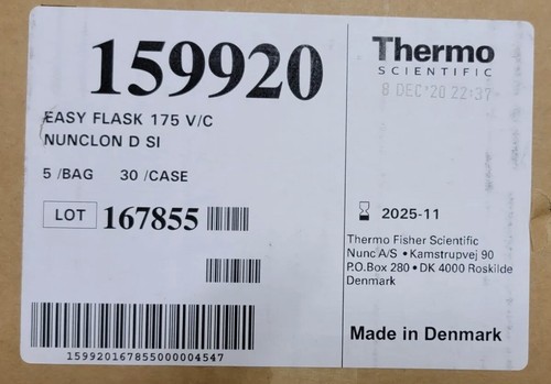 Thermo Nunc EasYFlask Cell Culture Flasks 175cm2 159920 case/30pc NEW Ships Free - Picture 4 of 4