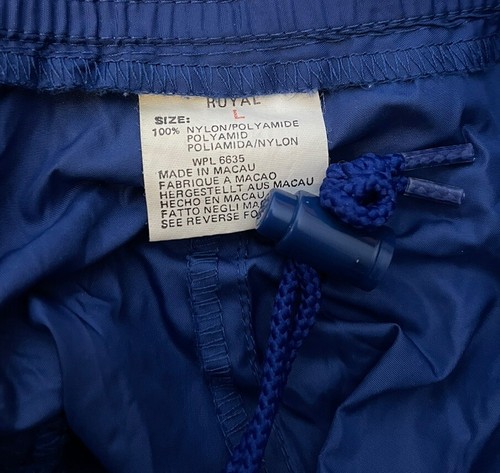 Woolrich Pants Blue Windbreaker Track Field Blue White L With Bag - Picture 6 of 9