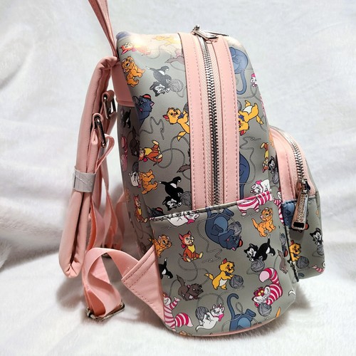 Loungefly Disney Cats Backpack Aristocats Cheshire Figaro Oliver Cosplay NEW - Picture 5 of 8