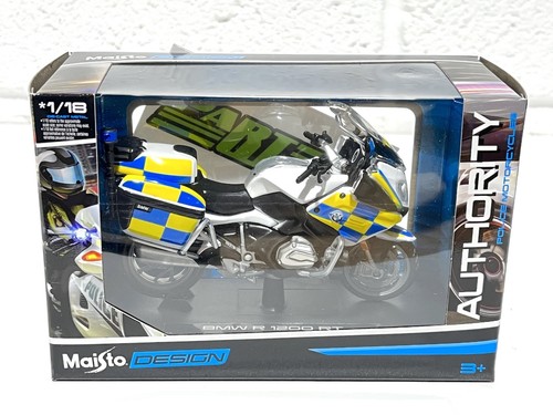 BMW R1200 RT Police Motorbike 1:18 Motorcycle Toy Dad Childs Kids Birthday Gift - Picture 3 of 12