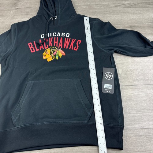 Nuevo Chicago Blackhawks Sudadera con Capucha '47 Marca NHL Manga Larga Sudadera Pullover M - Imagen 6 de 8