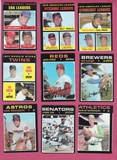 1971 Topps Baseball Cards #2-199, commons, mostly VG to EX+