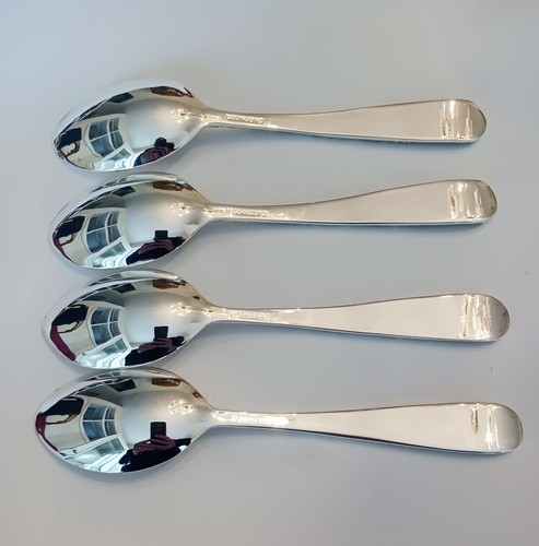 (4) NUEVO Godinger OLDE BOUQUET Plato Plateado Lugar Cucharas Sopera Ovaladas ~ Envío Gratis - Imagen 8 de 9