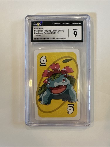 Bewertet CGC 9 Pokémon Spielkarten (2021) Tasche Uno Venusaur 6 gelb