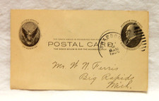 UX18 WILLIAM McKINLEY POSTAL CARD ONE CENT POSTMARKED 1905