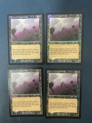 MTG 4X FOIL URZA'S DESTINY SCENT OF NIGHTSHADE MAGIC THE GATHERING COMMON BLACK - Picture 3 of 6