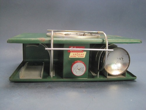 Vintage Coleman LP Gas Picknick Herd mit Box frühes Modell & funktioniert - Bild 2 von 16