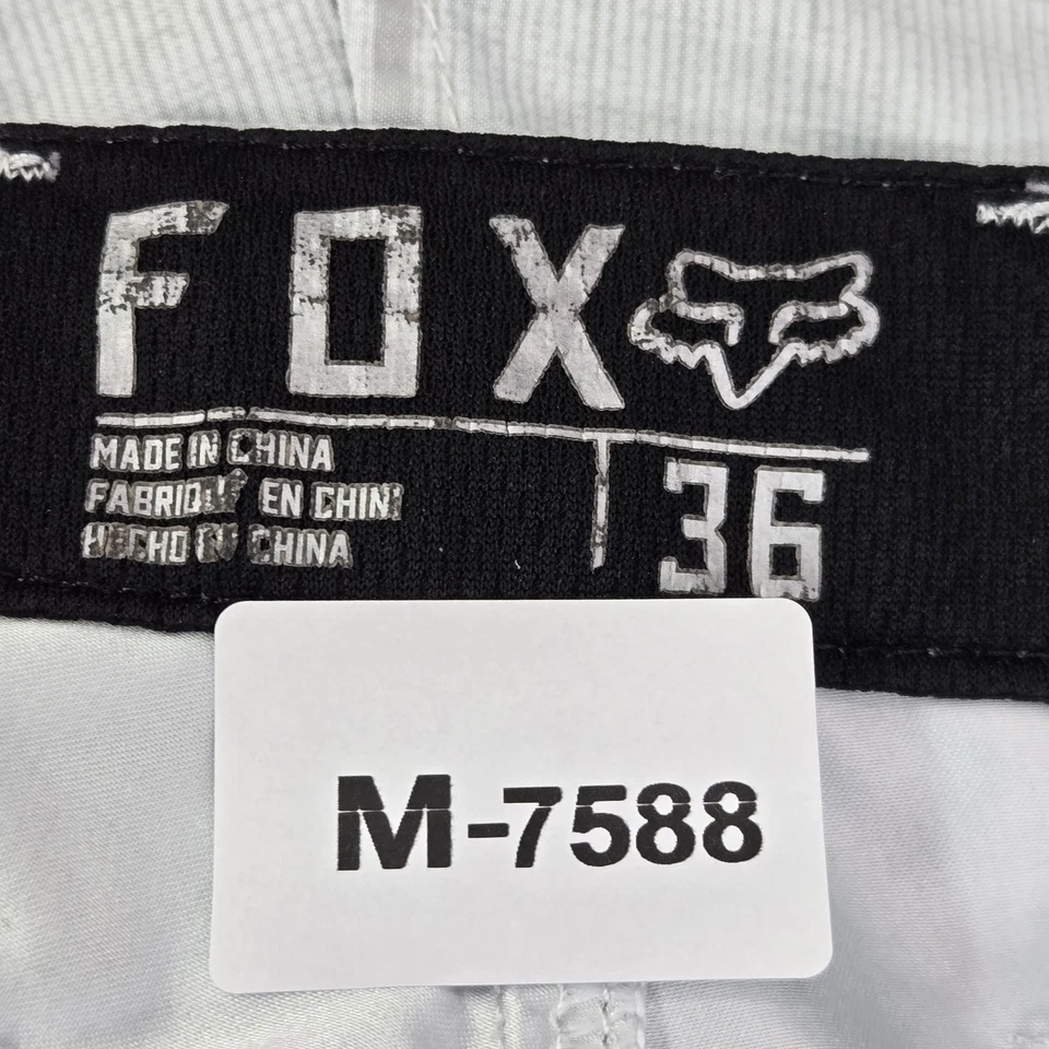 Pantalones Cortos Fox Hombre 36 Gris Rayas Bermudas Botón 11" Entrepierna Foto 2 de 4