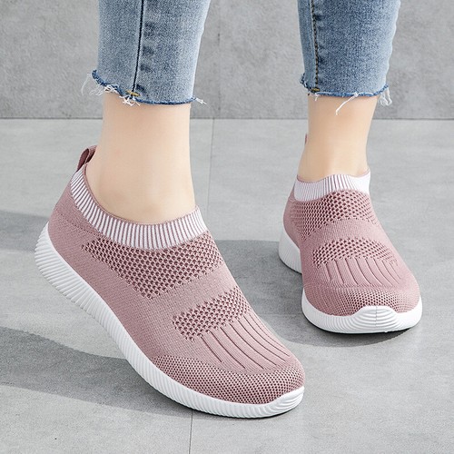 Women's Fashion Solid Color Breathable Lightweight Sports Casual Slip-on Shoes - Picture 15 of 17