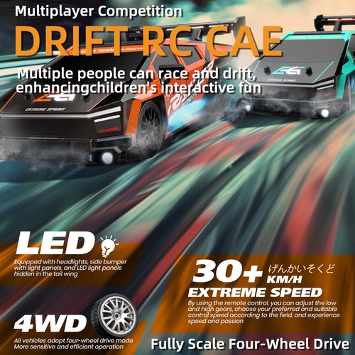 9IMOD 1:24 RC Drift Car 4WD 2.4G High Speed Racing Vehicle Remote Control Car - Picture 13 of 30