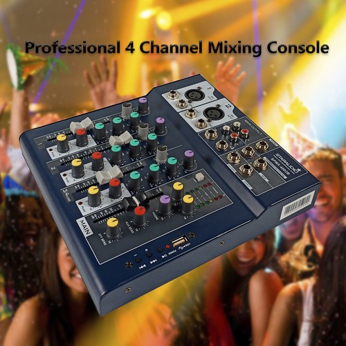 4-Kanal Profi Audio Mixer Soundsystem 16 DSP Bluetooth USB Mixing für Bühne - Bild 2 von 12