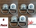 14-23 Dodge Ram 150 250 350 Promaster Van - Silver Tie Down Cargo Hooks Set of 6