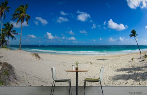 3D Sky Beach Palms Blue Self-adhesive Wallpaper Removable Wallpaper Wall Mural - Bild 35 von 76