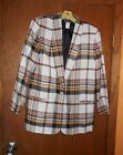 vintage or retro 80's lightweight plaid blazer sz 10-12