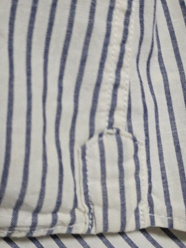 Men's BURBERRY London White with Chambray Blue Stripe Oxford Shirt, Size: L - Picture 8 of 10