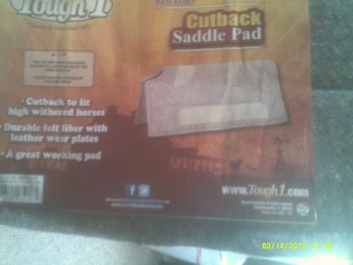 Saddle Pad Tough 1's Cutback Felt/Fiber 30" x 30" - Picture 4 of 6