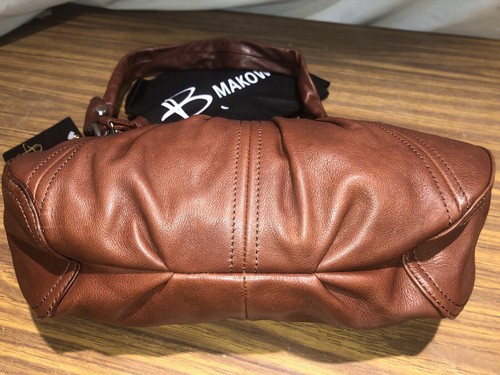 Bolso de Hombro B Makowski Cuero Marrón Hobo Cartera Nuevo con Etiquetas y Cubierta Antipolvo - Imagen 5 de 12