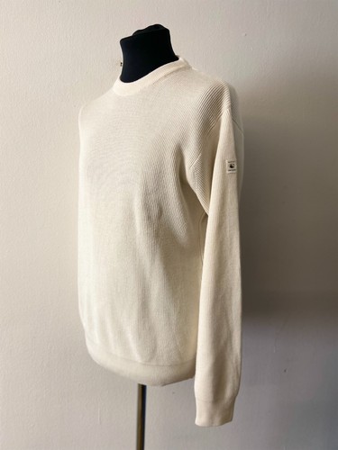 Maglione vintage anni 90 di Navigare | Pullover in lana girocollo color panna | Taglia L - Foto 7 di 12