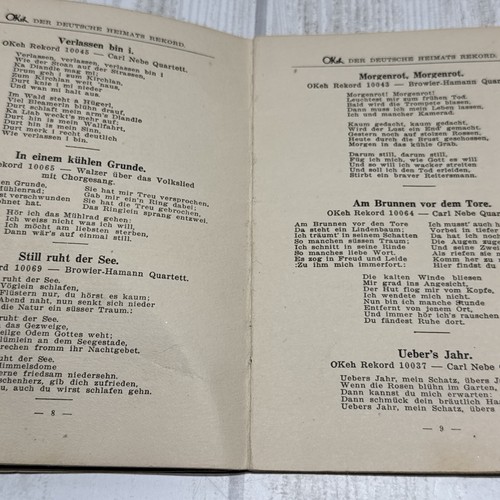 Vintage Original Okeh Phonograph Record Catalog Deutsche - Picture 9 of 11