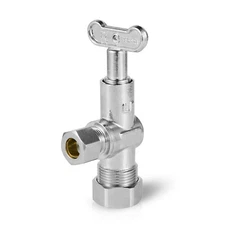 EFIELD (1/2"NOM)5/8"ODx3/8"OD Compr.Loose Key Angle Stop Valve 1/4Turn Lead Free