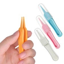 1Pc Baby Ear Nose Navel Plastic Clean Tweezer Infant Tweezers Pincet Clip Safety