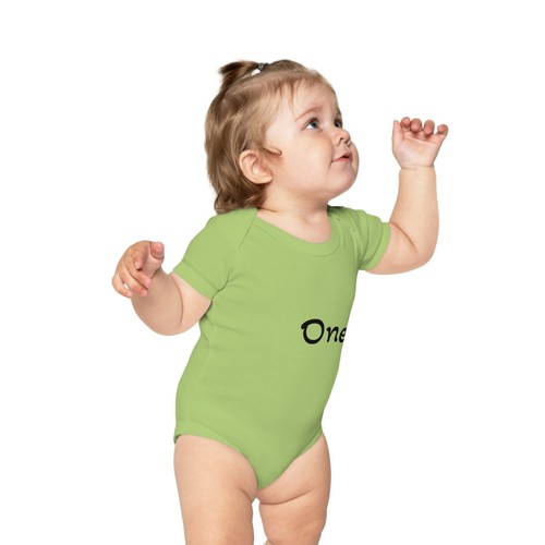 Cute Baby Bodysuit - "One" - Infant Outfit, Newborn Gift, Toddler Clothing, Baby - Picture 10 of 22