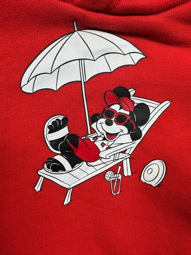 Adidas x Disney Mickey Mouse Hoodie Kids Red Sweatshirt SZ 4T - Picture 3 of 7