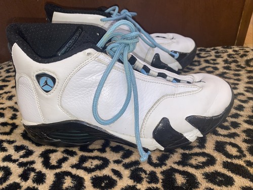 RARE 1999 Mens Nike Air Jordan XIV 14 Oxidized Green White Black Size 6.5 Used - Picture 13 of 18