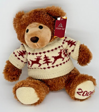 Walmart Holiday Time Brown Bear Beige Reindeer Sweater 2006