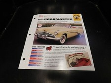 1949 Buick Roadmaster Spec Sheet Brochure Photo Poster
