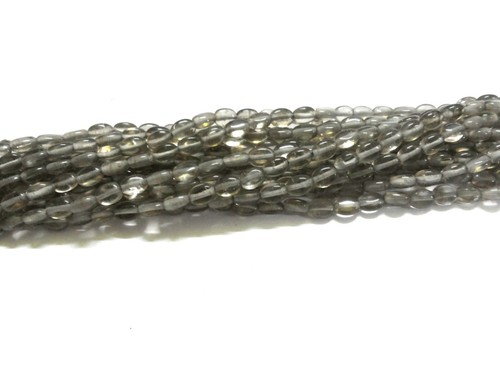5 Strand Smoky Quartz Oval Smooth 5x7mm Gemstone Loose Beads 12"inch O88 - Picture 4 of 6