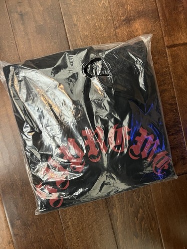 Supreme FW24 Printed Arc Hooded Fleece Sweatshirt Black Red Size XL New IN HAND - Picture 2 of 6