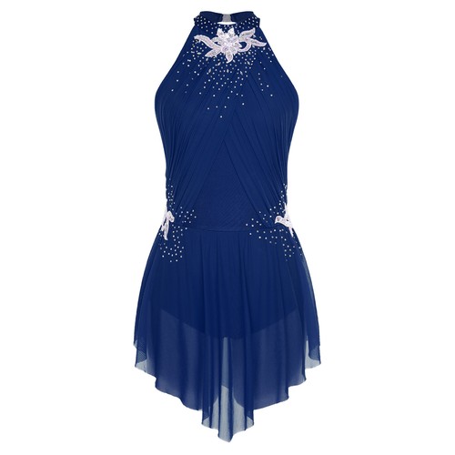 Womens Dresses Party Dancewear Sparkle Dress Back Figure Skating Occasions Mesh - Picture 39 of 54