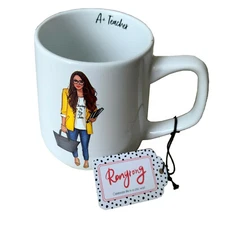 Teaching is my Jam Art Mug Rongrong DeVoe A+ Teacher 16oz White Student Gift