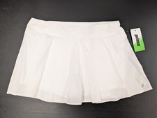 Women's Prince Tennis Match Flounce Skort Size XL White Wicking Pickleball New