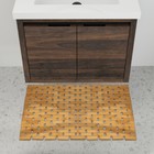 Anti-Slip Wooden Bamboo Bath & Shower Floor Mat Waterproof Wood Slip Rug Wooden